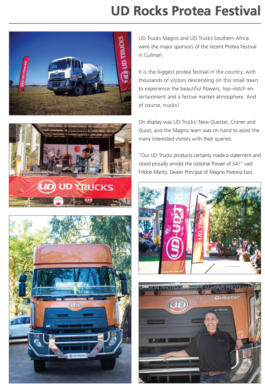 UD Rocks Protea Festival – Motus UD Trucks